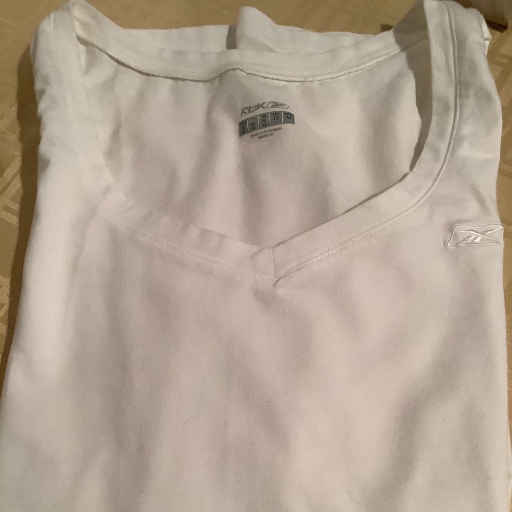 3/$15 Ladies white Reebok tank top